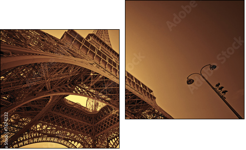 Paryż i żaby – Wieża Eiffela z perspektywy płaza
 - Obraz dwuczęściowy, Dyptyk