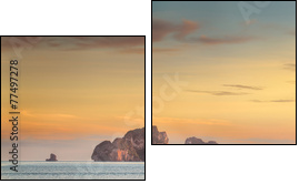 Travel vacation background  - Obraz dwuczęściowy, Dyptyk