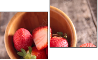 fresh strawberry  - Obraz dwuczęściowy, Dyptyk