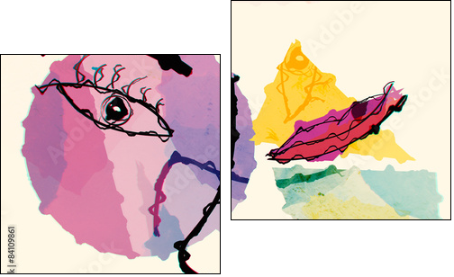 Abstract Print - Obraz dwuczęściowy, Dyptyk