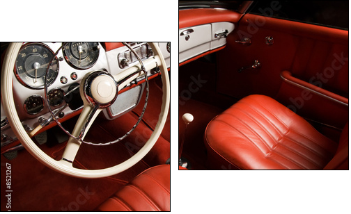Klasyczna elegancja – wnętrze retro auta
 - Obraz dwuczęściowy, Dyptyk
