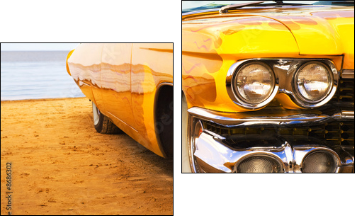 Żółta łódź jeżdżąca – klasyczny samochód
 - Obraz dwuczęściowy, Dyptyk