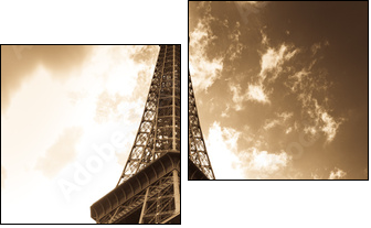 Paryż w chmurach - Obraz dwuczęściowy, Dyptyk