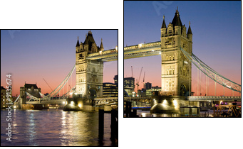 Tower Bridge Panorama
 - Obraz dwuczęściowy, Dyptyk