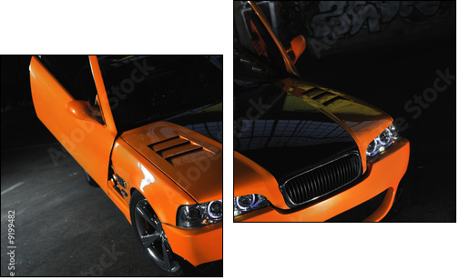 A car tuning dream  - Obraz dwuczęściowy, Dyptyk