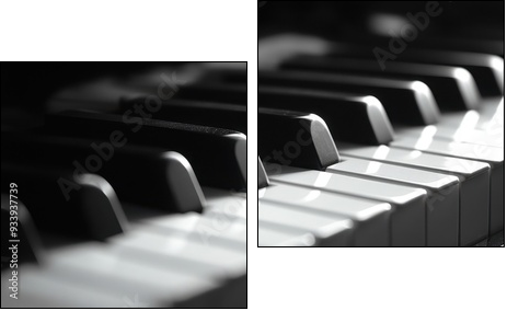 Fortepianowa monochromatyczność - Obraz dwuczęściowy, Dyptyk
