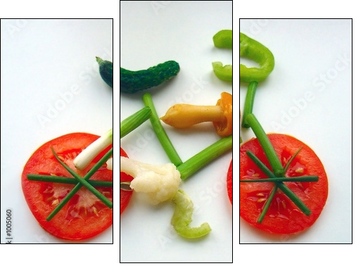  Inne zastosowanie warzyw - Obraz trzyczęściowy, Tryptyk