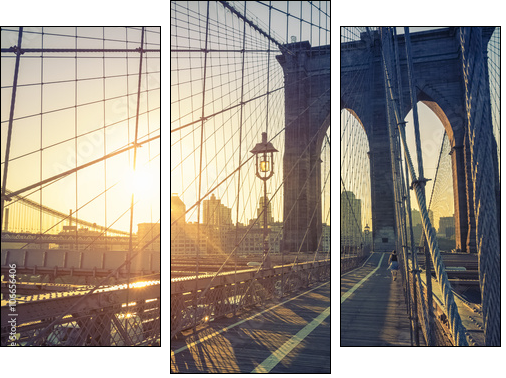 Brooklyn Bridge New York - Obraz trzyczęściowy, Tryptyk