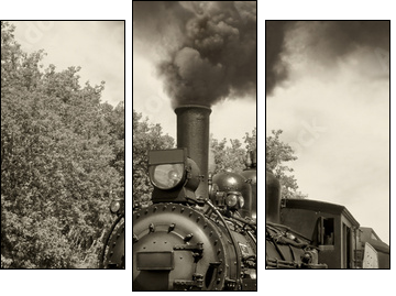 Vintage lokomotywa
 - Obraz trzyczęściowy, Tryptyk