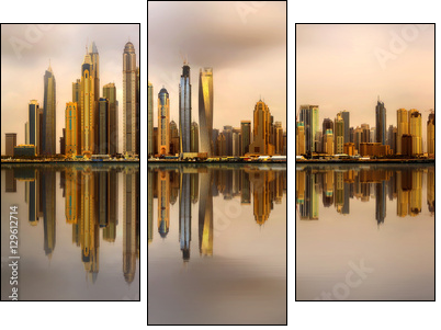 Dubaj. Lustrzane odbicie świata. - Obraz trzyczęściowy, Tryptyk