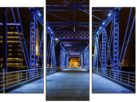 The Magical Blue Bridge - Obraz trzyczęściowy, Tryptyk