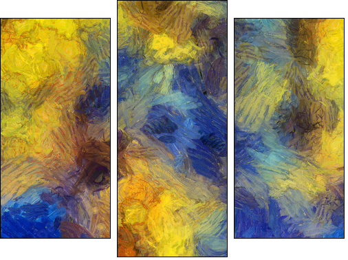 Varicoloured texture from oil paints - Obraz trzyczęściowy, Tryptyk