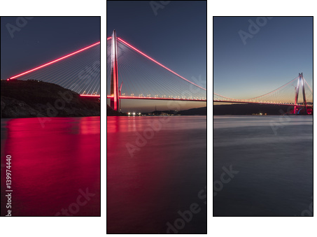 Yavuz Sultan Selim Bridge Istanbul, Turkey - Obraz trzyczęściowy, Tryptyk
