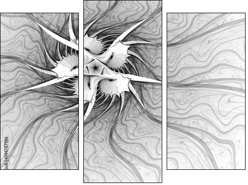 Abstract fractal illustration for creative design - Obraz trzyczęściowy, Tryptyk
