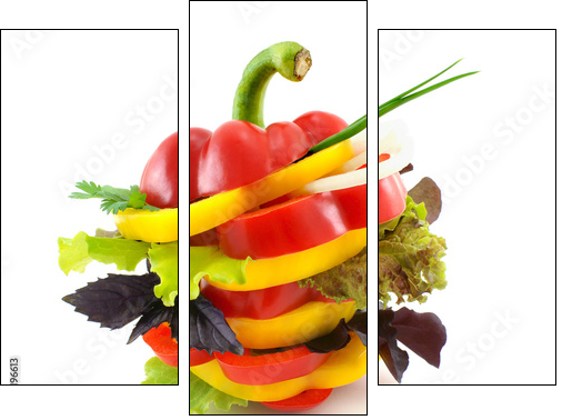 Kolorowe warzywa 5 razy dziennie
 - Obraz trzyczęściowy, Tryptyk