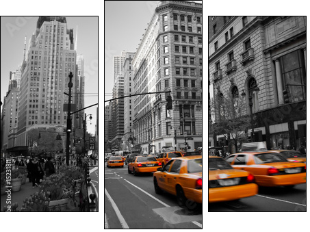 Żółte taksówki – w drodze na Manhattan
 - Obraz trzyczęściowy, Tryptyk
