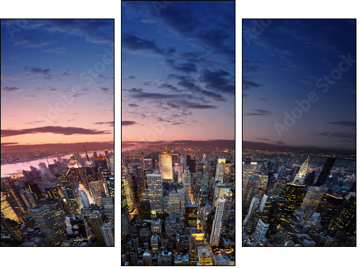 Zachodzący w słońcu Manhattan
 - Obraz trzyczęściowy, Tryptyk
