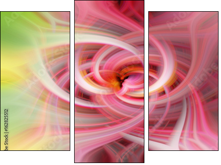 Pink twirl - Obraz trzyczęściowy, Tryptyk