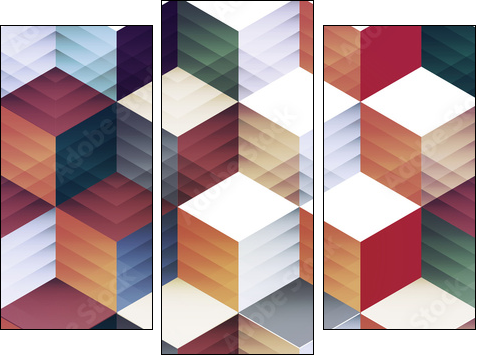 abstract geometric background. - Obraz trzyczęściowy, Tryptyk