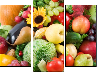 Owoce i warzywa w bukiecie
 - Obraz trzyczęściowy, Tryptyk