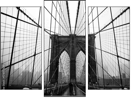 Brooklyn bridge - Obraz trzyczęściowy, Tryptyk