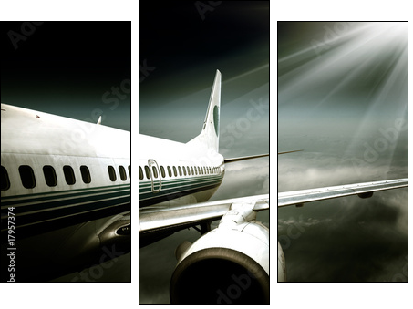 Samolot – podniebna panorama chmur
 - Obraz trzyczęściowy, Tryptyk