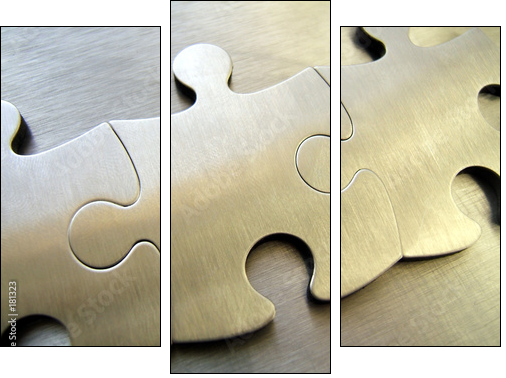 Stalowe puzzle
 - Obraz trzyczęściowy, Tryptyk