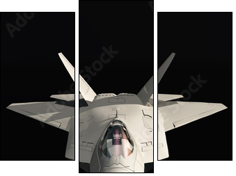 Jet Fighter Head On  - Obraz trzyczęściowy, Tryptyk