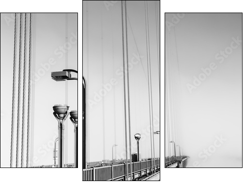 Zaskakująca moc dekoracyjna mostu z San Francisco - Obraz trzyczęściowy, Tryptyk