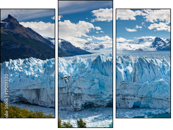 Monumentalny lodowiec – bardzo chłodna elegancja 
 - Obraz trzyczęściowy, Tryptyk
