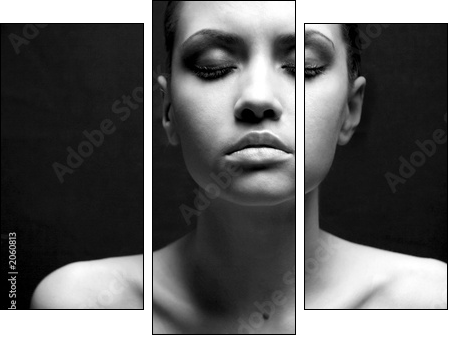 Modelka – portret z portfolio
 - Obraz trzyczęściowy, Tryptyk