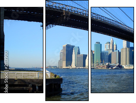 Most brooklyński w dolnym Manhattanie -Nowy Jork
 - Obraz trzyczęściowy, Tryptyk