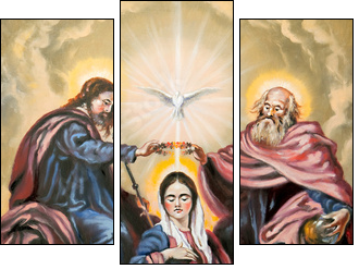 Sacred Trinity and the Mother of god  - Obraz trzyczęściowy, Tryptyk