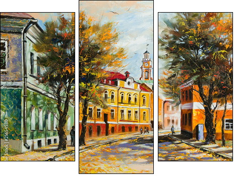Ancient Vitebsk in the autumn  - Obraz trzyczęściowy, Tryptyk