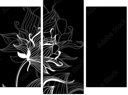 Kwiaty okiem grafika
 - Obraz trzyczęściowy, Tryptyk