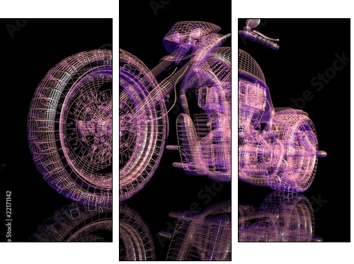 picture of  bike.  - Obraz trzyczęściowy, Tryptyk
