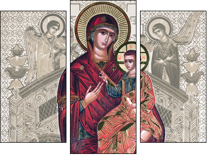 antique russian icon - elaborated image  - Obraz trzyczęściowy, Tryptyk