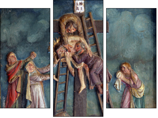 Jesus' body is removed from the cross  - Obraz trzyczęściowy, Tryptyk