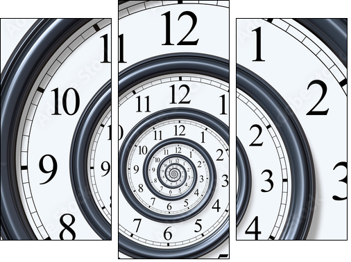 Hipnotyczny czas – spirala zegarowa
 - Obraz trzyczęściowy, Tryptyk