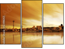 Panorama Seattle w pełnym słońcu
 - Obraz trzyczęściowy, Tryptyk