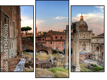 Architektura Rzymu w panoramie
 - Obraz trzyczęściowy, Tryptyk