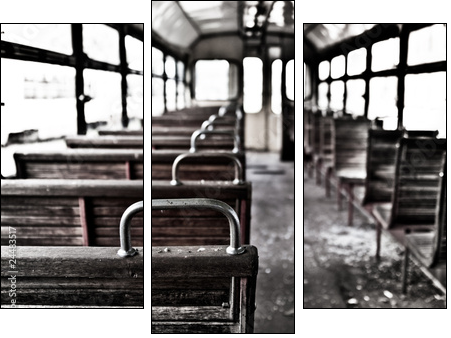 Retro przedział w retro pociągu
 - Obraz trzyczęściowy, Tryptyk