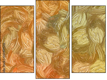 Abstract impressionism painting in Vincent Van Gogh style imitation. Art design background pattern for artistic creative printing production. Wall poster or canvas print template for interior decor. - Obraz trzyczęściowy, Tryptyk