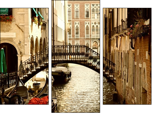 Wenecja: kurs gondolą przez kanały
 - Obraz trzyczęściowy, Tryptyk