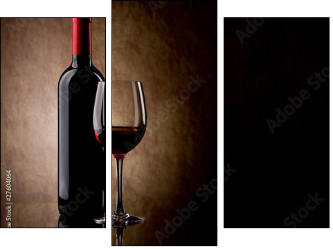 Czerwone wino na chwilę odpoczynku
 - Obraz trzyczęściowy, Tryptyk