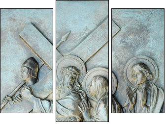 Station of the Cross #4  - Obraz trzyczęściowy, Tryptyk