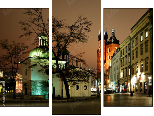Krakowski rynek – wieczorny refleksja
 - Obraz trzyczęściowy, Tryptyk