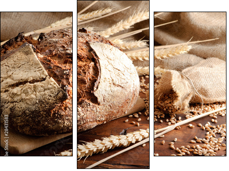 Chleb wiejski prosto z pieca
 - Obraz trzyczęściowy, Tryptyk