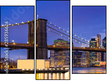 Brooklyn bridge New York - Obraz trzyczęściowy, Tryptyk