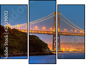 San Francisco Bay Bridge Panorama - Obraz trzyczęściowy, Tryptyk